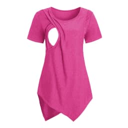Women Blouse Maternity Casual Soft Nursing Tops T-shirt Summer Short Sleeve Pregnant Clothes Nursing Breastfeeding