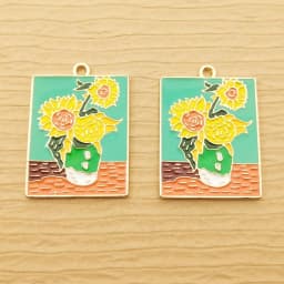 10pcs Enamel Abstract Painting Charm for Jewelry Making Earring Pendant Necklace Accessories Diy Supplies Zinc Alloy Gold Plated