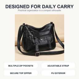 Soft Leather Mother Bag Large Capacity Fashionable Shoulder Crossbody Bag for Women
