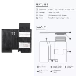 Slim RFID Card Holder Wallet - Men Women Business ID Card Case Leather Money Clip Purse Thin Bank Card Storage
