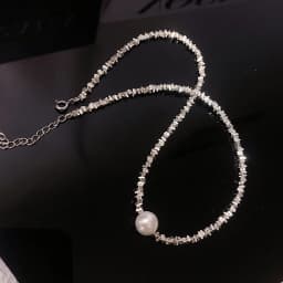 Popular 925 Sterling Silver Fashion Round Pearl Necklace For Women Fine Jewelry Wedding Party Birthday Gift
