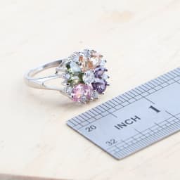 Bridal Jewelry Sets Silver 925 Flower Colorful Zircon Bracelets Earrings Rings Pendant Wedding Necklace Set Jewelry For Women