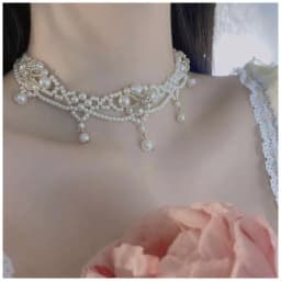 Luxury Vintage Pearl Choker Necklace For Women Princess Gorgeous Multilayers French Romantic Style Clavicle Chain Party Gift