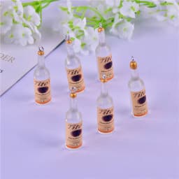 10pcs/pack Tito 3D Alcohol Bottle Resin Charms Pendant Earring Keychain DIY Fashion Jewelry Accessories