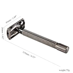 YINTAL Long Handle Version Butterfly Open Double Edge Safety Razor Men's Classic Manual Razors 1 Razor 5 Blades