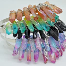 1PC Natural Crystal Quartz Moon Crown Wicca Headband