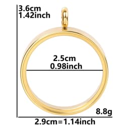 10PCS 10-40mm Round Glass Medallions floating charms for living lockets Rust-proof Stainless Steel Pendants Craft Photo Jewelry