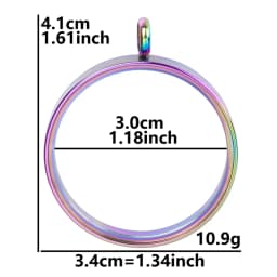 10PCS 10-40mm Round Glass Medallions floating charms for living lockets Rust-proof Stainless Steel Pendants Craft Photo Jewelry