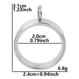 10PCS 10-40mm Round Glass Medallions floating charms for living lockets Rust-proof Stainless Steel Pendants Craft Photo Jewelry
