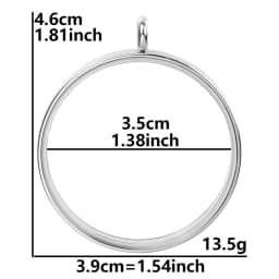 10PCS 10-40mm Round Glass Medallions floating charms for living lockets Rust-proof Stainless Steel Pendants Craft Photo Jewelry