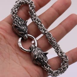 New 316L Stainless Steel Hip Hop Gothic Skull Wolf Head Dragon Bracelet for Men Women Punk Solid Metal Jewelry Gift
