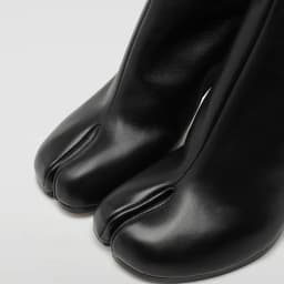 2026 Luxury Brand Design Leather Tabi Boots Fashion Round Chunky High Heel Ankle Boots For Women Autumn Winter Split Toe Shoes