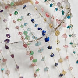 Chip Bead Charm Natural Stone Necklace Stainless Steel Tiny Chain Irregular Pink Quartz Amethysts Citrines Purple Crystal Choker