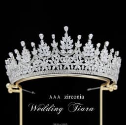 Bride Crowns For Wedding Headdress Cubic Zirconia CZ Luxury Tiaras Crowns For Women Sweet 16 Pageant Prom Hair Jewelry Headpiece