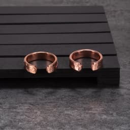 Pure Copper Rings Magnetic Health Energy Finger Open Cuff Adjustable Ring Women Men Wedding Bands 6mm Wide Minimalist Jewelry