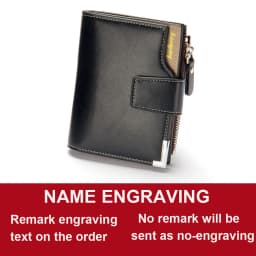Short Luxury Men Wallets Zipper Coin Pocket Card Holder Male Wallet Clutch Photo Holder Name Engraved Brand Man Wallet