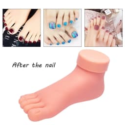 Nail Practice Foot Model Flexible Movable Silicone Prosthetic Soft Fake Hands for Art Training Display Manicure Tool