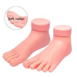 Nail Practice Foot Model Flexible Movable Silicone Prosthetic Soft Fake Hands for Art Training Display Manicure Tool