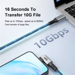 Hagibis USB C to USB C Cable USB 3.2 Gen 2 Type C Cable 10Gbps 4K 60Hz Video 100W Fast Charging for iPhone 17 Macbook Pro iPad