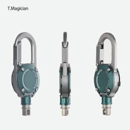 T.MAGICIAN Creative Luxury Titanium Retractable Key Chains 360 Rotate Quick Release for Car Keys Gift for Man Woman