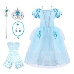 Rapunzel Dress for Girls Cinderella Belle Dress Up Fantasy Children Birthday Party Princess Costume Kids Halloween Clothes