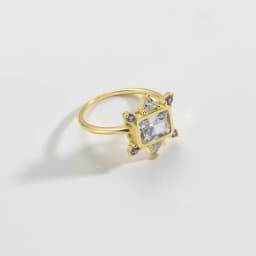 ANDYWEN 100% 925 Sterling Silver Gold Anillo Roseton Aguamarina Blue Champagne Zircon Women Luxury Fine Jewelry Crystal Jewels