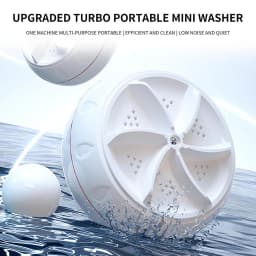60W Mini Washing Machine Portable USB Rotating Turbo Fruit Washing Machine Ultrasonic Dishwasher For Home Kitchen Travel Clothes