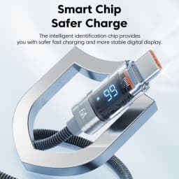 Toocki Digital Display USB A To Type C Cable 6A 66W PD Fast Charging For HUAWEI Xiaomi Macbook Samsung QC3.0 Quick Charge Cable
