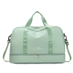 Expandable Travel Duffle Bag for Women, Sports Handbag, Fitness Bag, Large Capacity, One Shoulder Weekend Overnight Bag