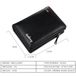 New Short Men Wallets Zipper Card Holder High Quality Classic Male Purse PU Leather Coin Holder Men Wallets Carteria