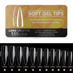 400/440/500/550pcs/lot Mixed Size Ballet Almond False Nails Press On Nail Transparent Givrage Ultrathin Full Cover Nails Tips