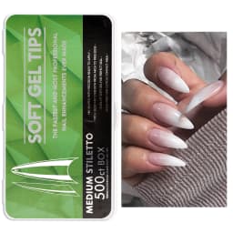 400/440/500/550pcs/lot Mixed Size Ballet Almond False Nails Press On Nail Transparent Givrage Ultrathin Full Cover Nails Tips