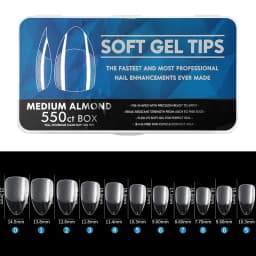 400/440/500/550pcs/lot Mixed Size Ballet Almond False Nails Press On Nail Transparent Givrage Ultrathin Full Cover Nails Tips