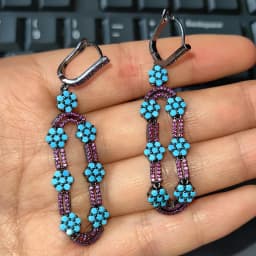 Designer Women's Earrings Luxury Jewelry Cubic Zirconia Water Drop Hoop Dangle Earrings for Women Party Jewelry Purple Gift