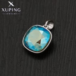 Xuping Jewelry Charm Square Fashion Elegant Crystal Pendant Necklace of Rhodium Color for Women Party Gift A00622005
