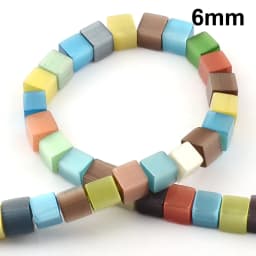 Women Cat Eye Beads Bracelet Colorful Square Beads Natural Opal Stone Beads For Jewelry Making DIY Bracelet Accessories