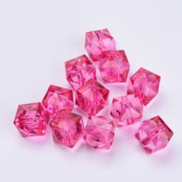 500g 10mm Transparent Acrylic Beads Mixed Color Faceted Cube Loose Spacer Beads for Jewelry Making DIY Handmade Bag Wholesale