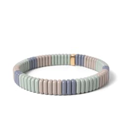 2024 New Design Elatic Rainbow Bracelets For Women 2X8MM Rectangle Beads Bracelets Bohemian Metal Bangle Colorful Jewelry