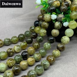 4A Green Garnet 6/8/10mm Natural Stone Loose Beads for DIY Jewelry Accessories