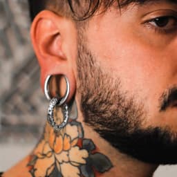 Casvort 2PCS Classic Circle Ear Weights Hangers 316 Stainless Steel Plugs Tunnels Piercing Body Jewelry Gauges
