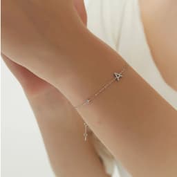 VEWANT 925 Sterling Silver Monogram Letter A - Z Initial Charm Chain Bracelet Luxury Wedding CrystalFine Jewelry