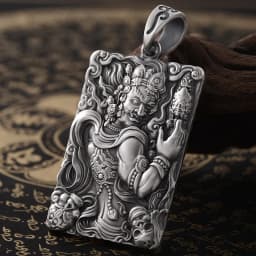 Personality Acalanatha Buddha Pendant Men Jewelry Retro 925 Silver Chain Necklace Male Amult Neck Accessories For Boyfriend Gift