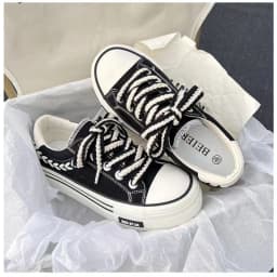 2023 New Spring Platform Vulcanized Shoes Fashion Women Canvas Shoe Casual Flat Sneakers Female Comfort Sneaker Zapatos Mujer
