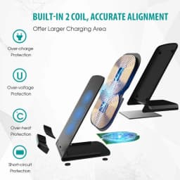 Fast Wireless Charger for Samsung S22 S21 Quick Charging Stand For iPhone 14 13 12 11 Pro Max XS XR X 8 Plus Xiaomi 11
