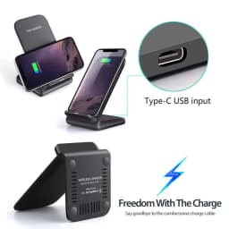 Fast Wireless Charger for Samsung S22 S21 Quick Charging Stand For iPhone 14 13 12 11 Pro Max XS XR X 8 Plus Xiaomi 11