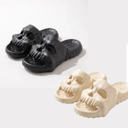 High Quality EVA Skull Design Slippers Summer Outdoor Novelty Slide Thick Sole Platform Beach Non Slip Men Women Cloud Sandal
