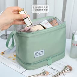 Large capacity cosmetic bag double layer toiletry bag makeup organizer toiletry travel bag portable travel essentials