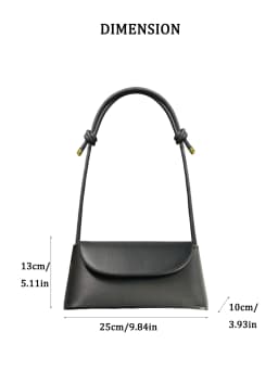 Lady Fashion Simple French one-shoulder Crossbody solid color fashion Underarm Pu Leather small square bag