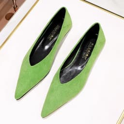 Women 0.5cm Low Heels Leisure Outside Flats Female Fashion Suede Surface Low Heels Lady Sexy Evening Party Slip On Flat Shoes