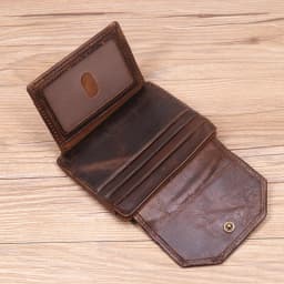 Genuine Leather Wallet For Men Rfid Blocking Original Cowhide Vintage Short Men's Purse With Card Holder ID Window Coin Pocket